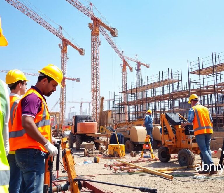 السلامة المهنية في مواقع البناء