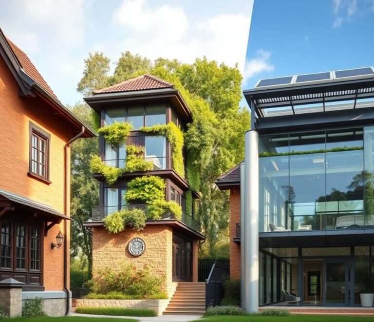 البناء التقليدي والبناء المستدام