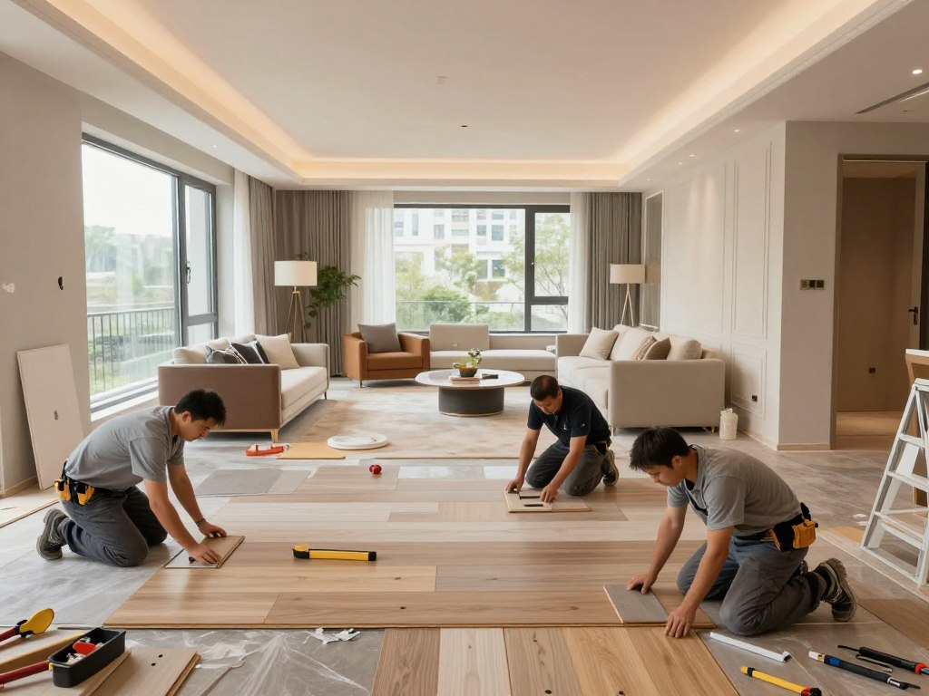 مراحل تشطيب شقة فاخرة